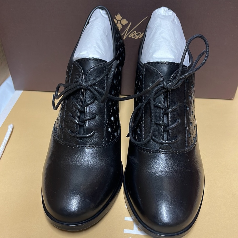 BNIB Patricia Nash Parma Heel Oxford Black size 9 - Picture 9 of 12